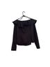 Milly 100% Cotton Black Long Sleeve Silk Top Size 14 - photo 2