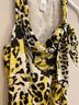 Cache 100% Polyester 100% Polyester Animal Print Multi Color Yellow Black Sleeveless Top Size 6 - photo 12