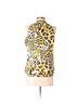 Cache 100% Polyester 100% Polyester Animal Print Multi Color Yellow Black Sleeveless Top Size 6 - photo 2