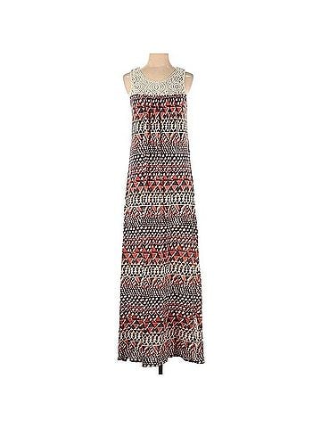 Lucky Brand Crochet Yoke Tribal Print Maxi Dress Casual Dress (view 1)