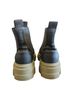 Ganni 100% Leather Black Green Ankle Boots Size 9 - photo 2