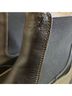 Ganni 100% Leather Black Green Ankle Boots Size 9 - photo 7