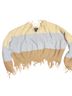 Just Polly 100% Acrylic Ivory Blue Tan Pullover Sweater Size M - photo 1