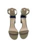 Stuart Weitzman 100% Leather Green Gold Heels Size 8 - photo 2