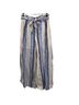 Parker 100% Linen Stripes Blue Multi Color Casual Pants Size 0 - photo 1