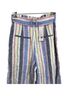 Parker 100% Linen Stripes Blue Multi Color Casual Pants Size 0 - photo 3