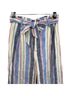 Parker 100% Linen Stripes Blue Multi Color Casual Pants Size 0 - photo 4