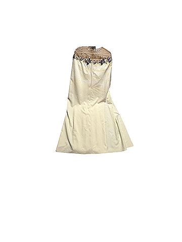 Marchesa Notte Embroidered Illusion Gown Cocktail Dress (view 2)