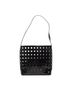Prada 100% Leather Black Perforated Leather Shoulder Bag One size - photo 1