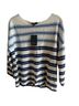 FRNCH Stripes Blue White Pullover Sweater Size M/L - photo 2