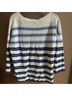 FRNCH Stripes Blue White Pullover Sweater Size M/L - photo 5