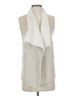 Chico's 100% Polyester 70% Acrylic 30% Wool White Tan Faux Fur Vest One size - photo 1