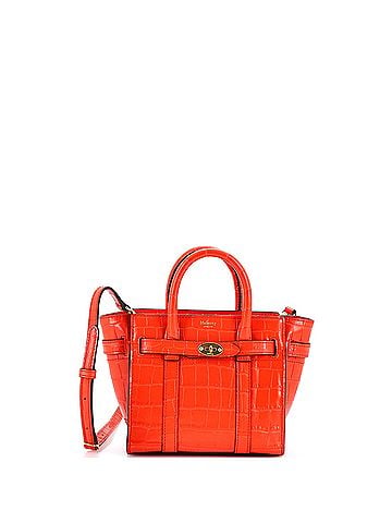 Mulberry Bayswater Zipped Tote Crocodile Embossed Leather Micro (view 1)
