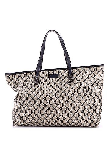 Gucci Plus Tote GG Coated Canvas with Leather Large (view 1)