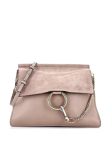 Chloé Faye Shoulder Bag Leather and Suede Medium (view 1)