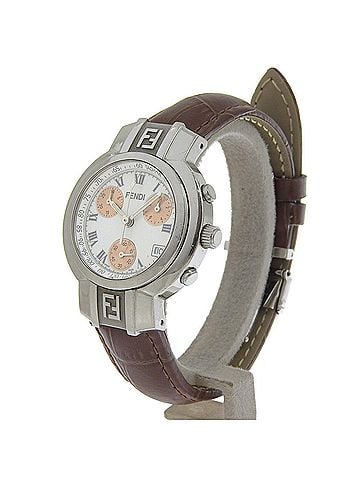 Fendi Fendi Olologi 4500L Stainless Steel x Leather White Quartz Analog Watch for Women (view 2)