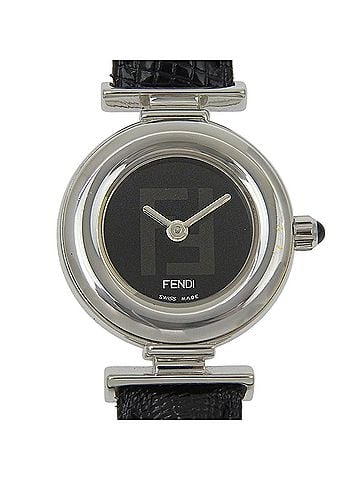Fendi Fendi FENDI watch 320L stainless steel x leather quartz analog black dial women's (view 1)
