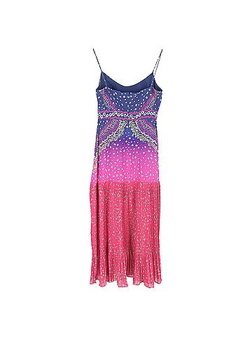 Saloni Saloni Printed Long Dress in Multicolor Silk (view 2)
