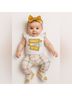Rainbow Plaid White Gold Bodysuit Size 3-6 Months  - photo 3