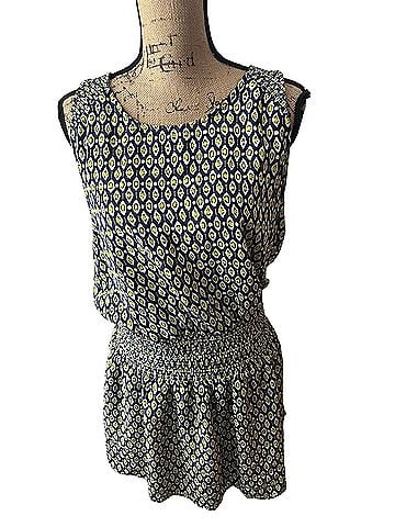Joie Lawska' Print Silk  Blue/ Yellow Porcelain , Large Casual Dress (view 2)