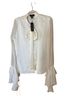 Gracia 100% Polyester Multi Color Ivory Long Sleeve Blouse Size XL - photo 1