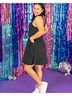 Pop Fit Solid Black Casual Dress Size M - photo 4