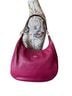 Coach 100% Leather Solid Pink Burgundy Red Leather Hobo One size - photo 1