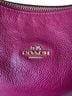 Coach 100% Leather Solid Pink Burgundy Red Leather Hobo One size - photo 6
