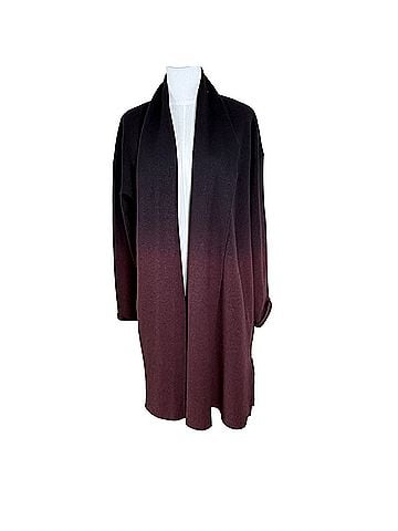 Eileen Fisher Brownstone Ombré Boiled Wool Kimono style Wool Coat (view 1)