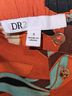 DR2 100% Rayon Floral Multi Color Orange Blue Black Casual Skirt Size S - photo 3