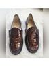 Stuart Weitzman 100% Patent Leather Tropical Brown Flats Size 8 1/2 - photo 4
