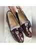 Stuart Weitzman 100% Patent Leather Tropical Brown Flats Size 8 1/2 - photo 9