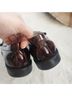 Stuart Weitzman 100% Patent Leather Tropical Brown Flats Size 8 1/2 - photo 11