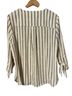 MICHAEL Michael Kors Stripes White Gold Brown Long Sleeve Blouse Size XL - photo 2