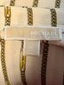 MICHAEL Michael Kors Stripes White Gold Brown Long Sleeve Blouse Size XL - photo 3