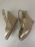 Lilly Pulitzer 100% Leather Gold Wedges Size 8 - photo 4
