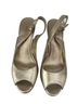 Lilly Pulitzer 100% Leather Gold Wedges Size 8 - photo 1