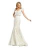 Mac Duggal 100% Polyester Floral White Cocktail Dress Size 4 - photo 1