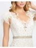 Mac Duggal 100% Polyester Floral White Cocktail Dress Size 4 - photo 4