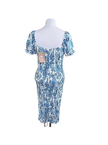 Mica Marlow Midi Dress Blue Floral Casual Dress (view 2)