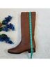 Christy Dawn 100% Leather Brown Boots Size 8 1/2 - photo 5