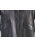 Anne Klein 100% Leather Black Coat Size L - photo 4