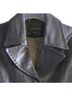 Anne Klein 100% Leather Black Coat Size L - photo 5