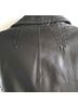 Anne Klein 100% Leather Black Coat Size L - photo 9
