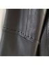 Anne Klein 100% Leather Black Coat Size L - photo 8