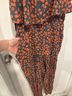 Anthropologie Floral Orange Gray Jumpsuit Size M - photo 4