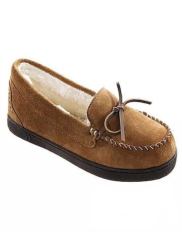 Isotoner Women's Genuine Suede Moccasin Slippers - Size: 7-8 (view 2)