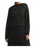 Z Supply Print Black Gleam Sequin Sweater Size S - photo 2