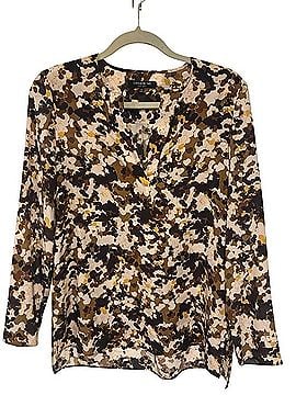 Lafayette 148 New York Long Sleeve Silk Top (view 1)