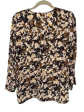 Lafayette 148 New York Long Sleeve Silk Top (view 2)
